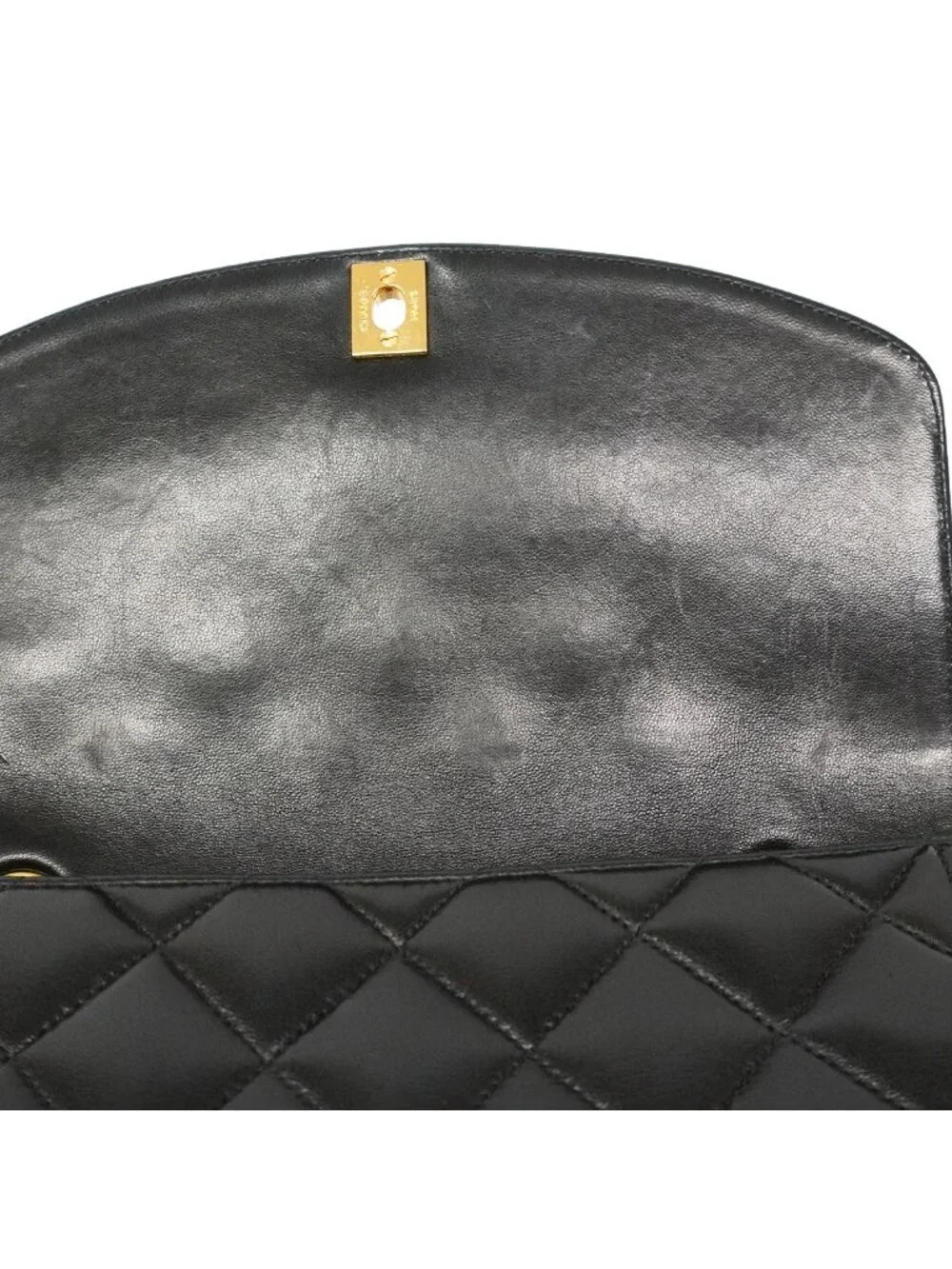 Chanel Shoulder Bag Diana Lambskin Black Gold